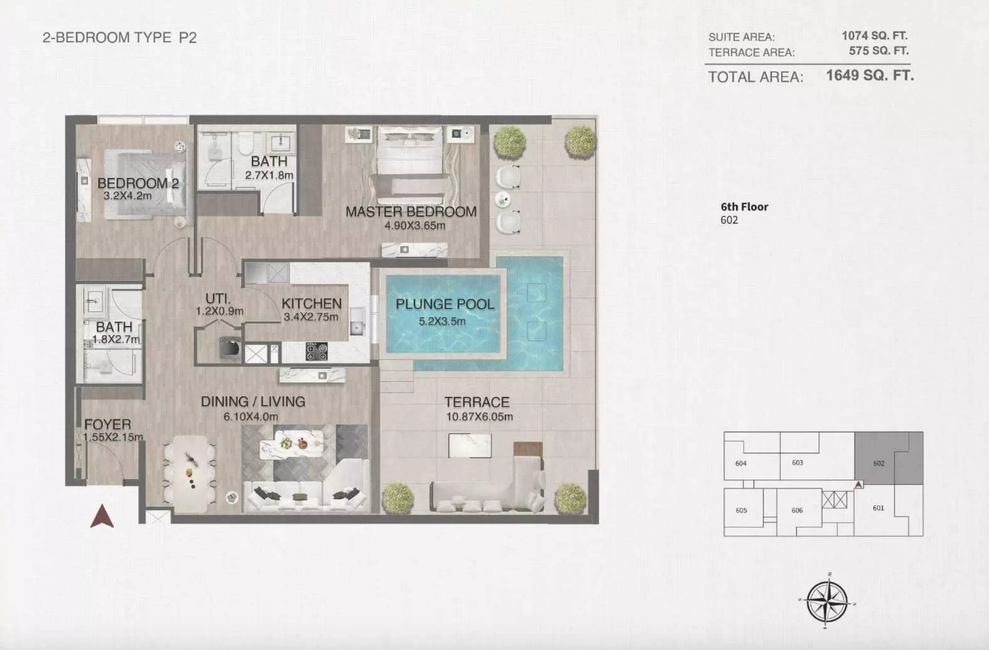 typeSize floor plan for One By Nine