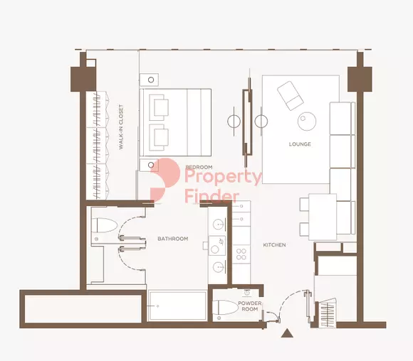 typeSize floor plan for One Zaabeel