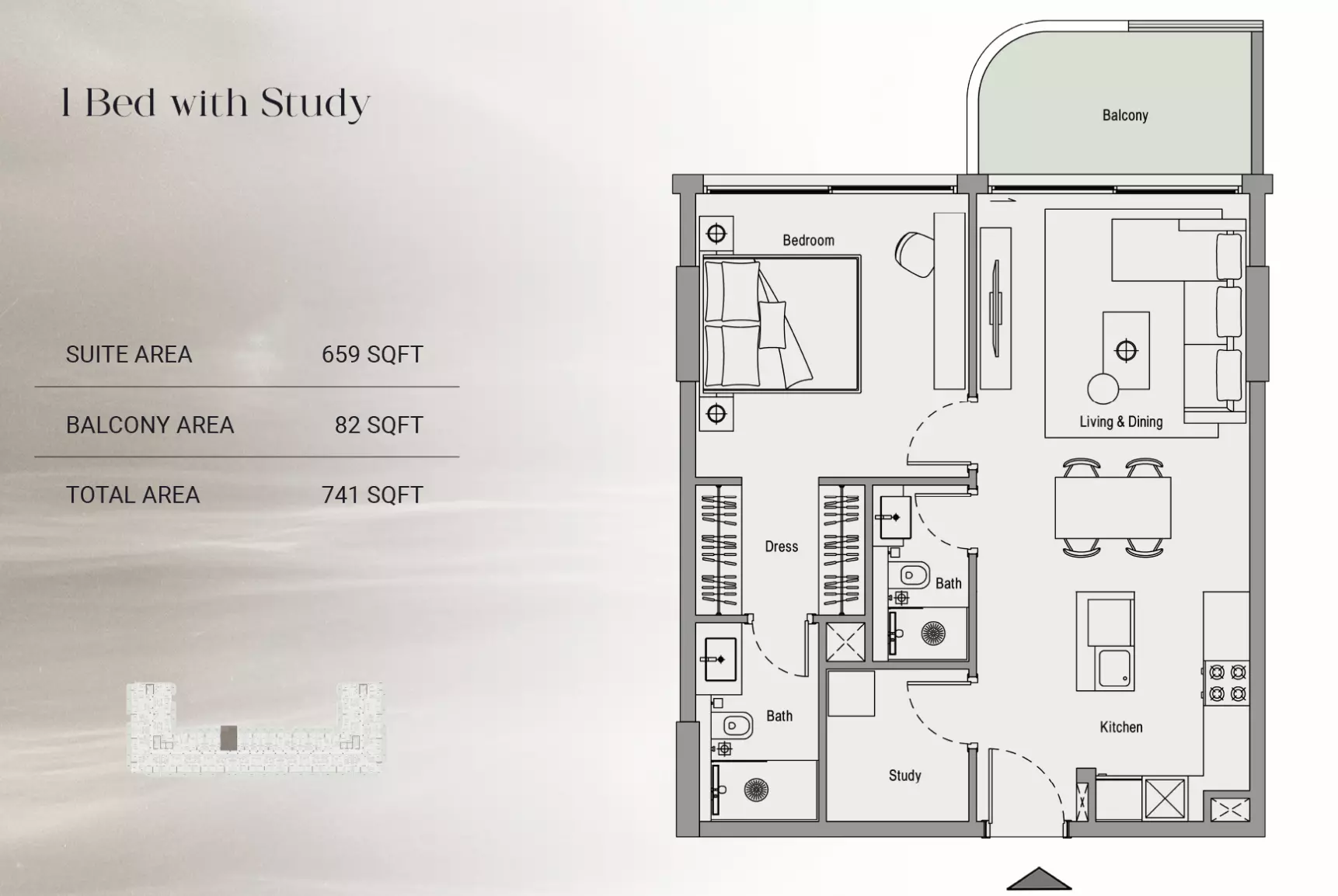 typeSize floor plan for Oxford Cove