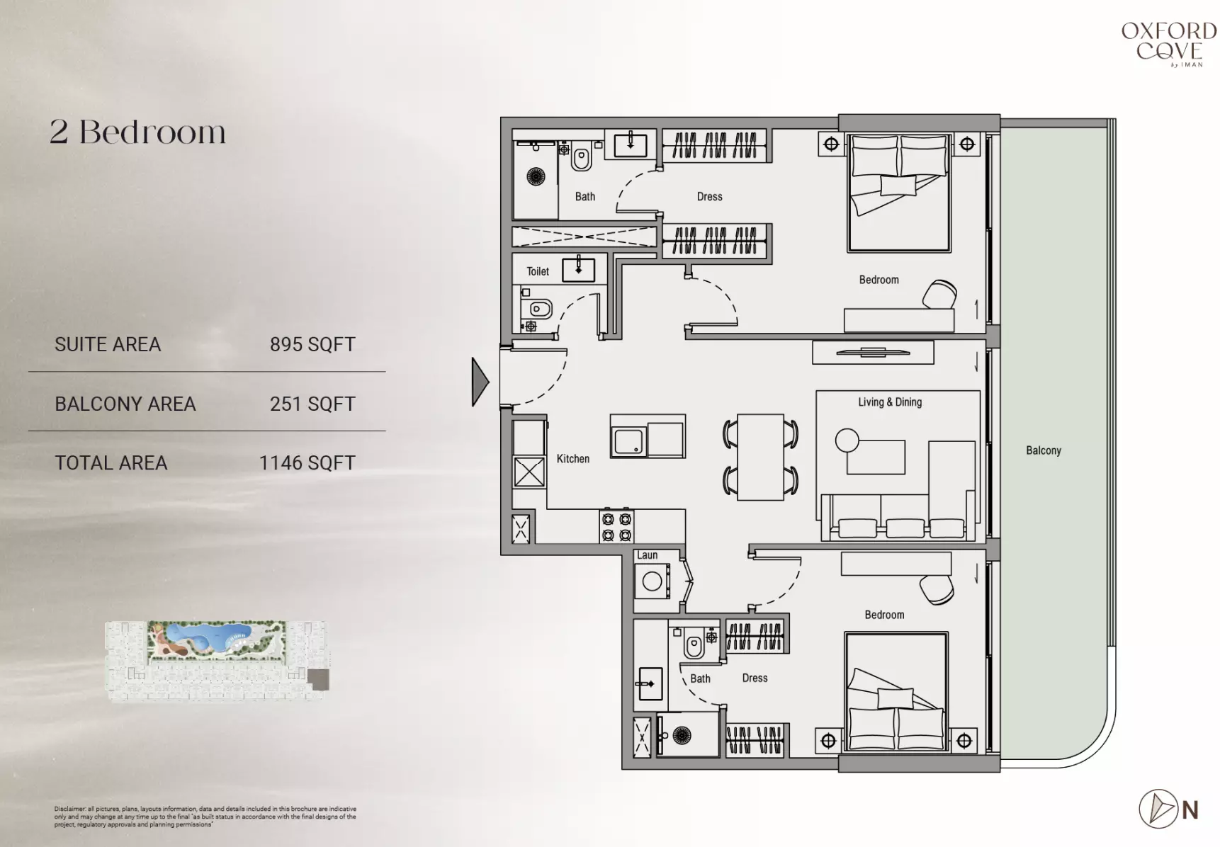 typeSize floor plan for Oxford Cove
