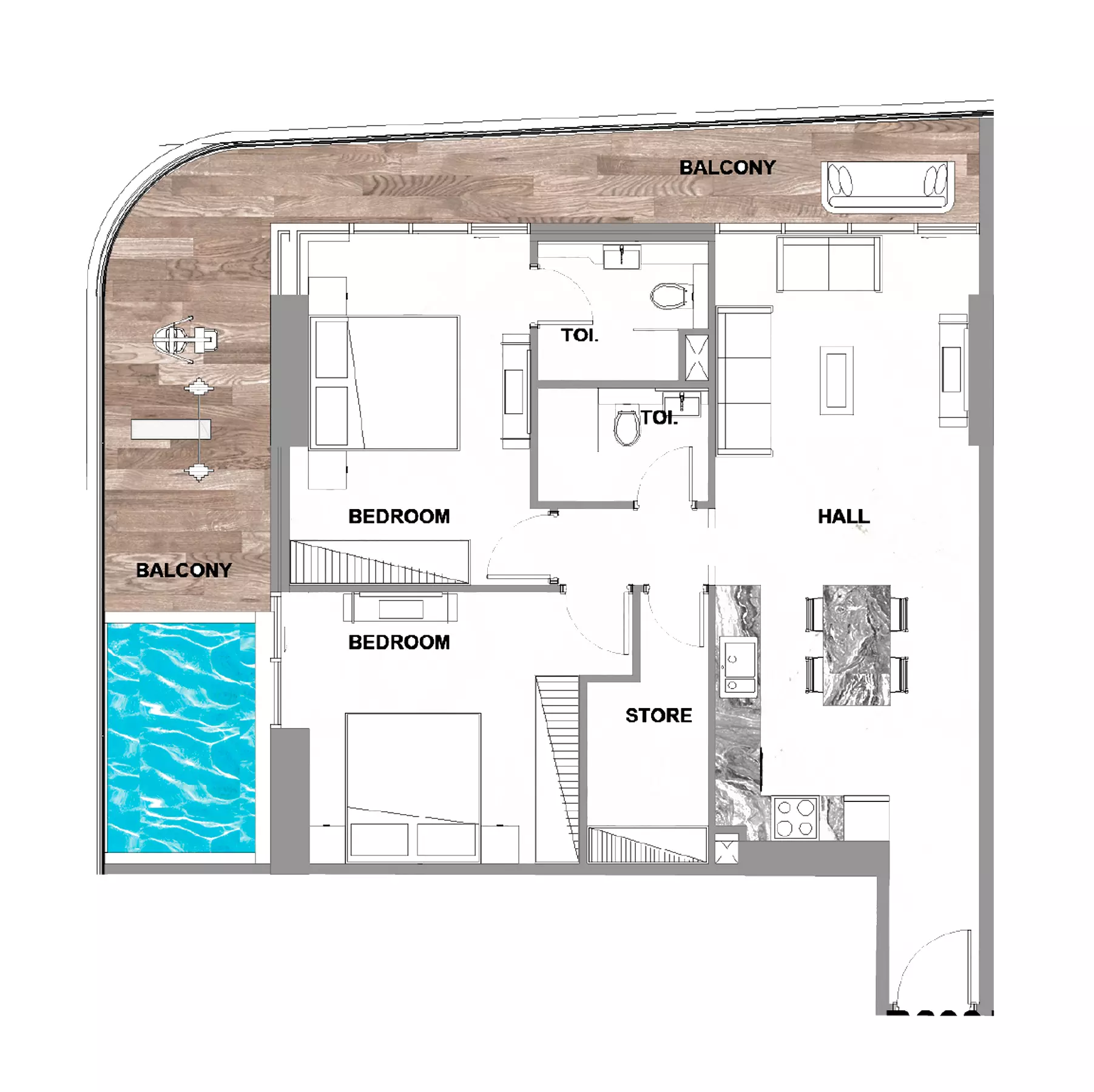 typeSize floor plan for Peace Lagoons Phase 2 by Peace Homes Group