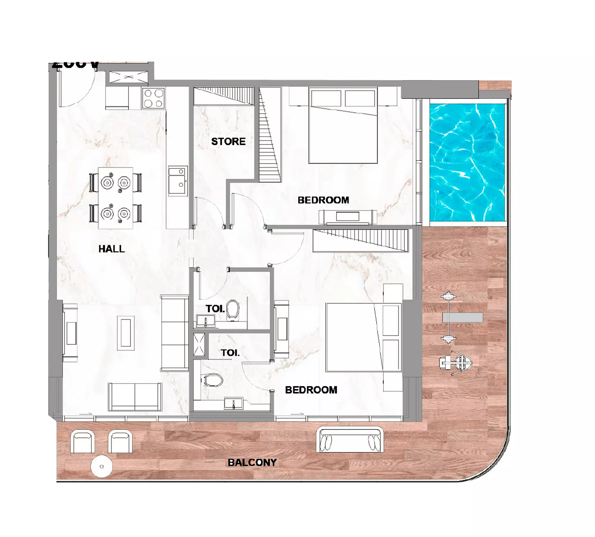 typeSize floor plan for Peace Lagoons Phase 2 by Peace Homes Group