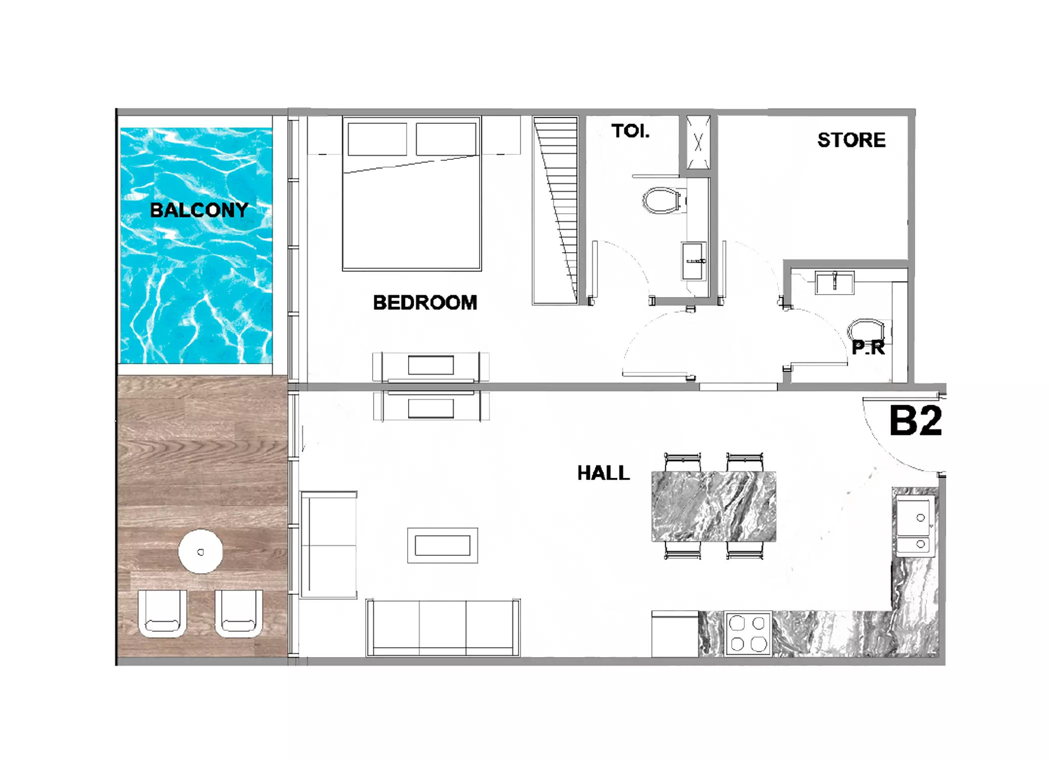 typeSize floor plan for Peace Lagoons Phase 2 by Peace Homes Group