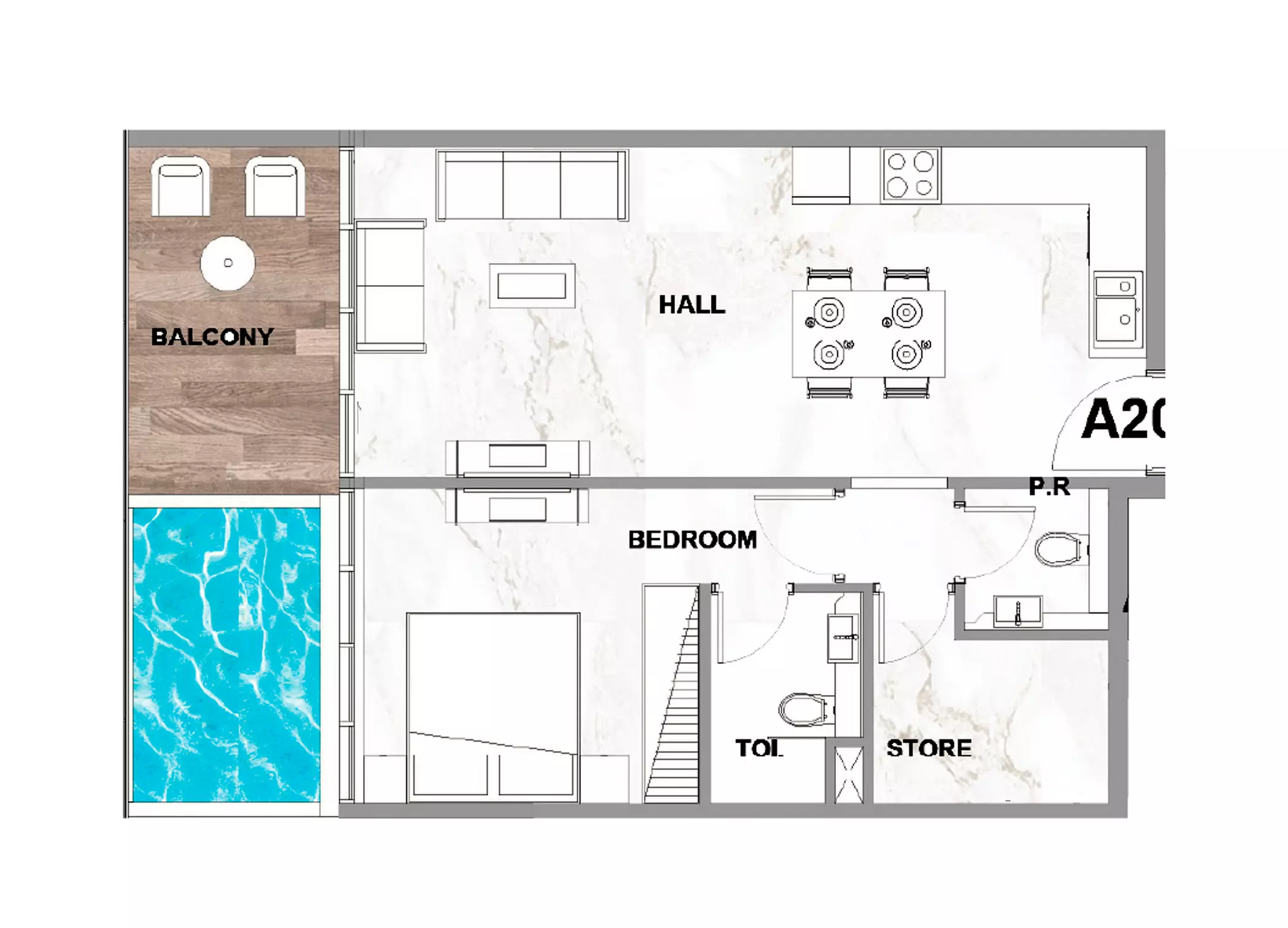 typeSize floor plan for Peace Lagoons Phase 2 by Peace Homes Group