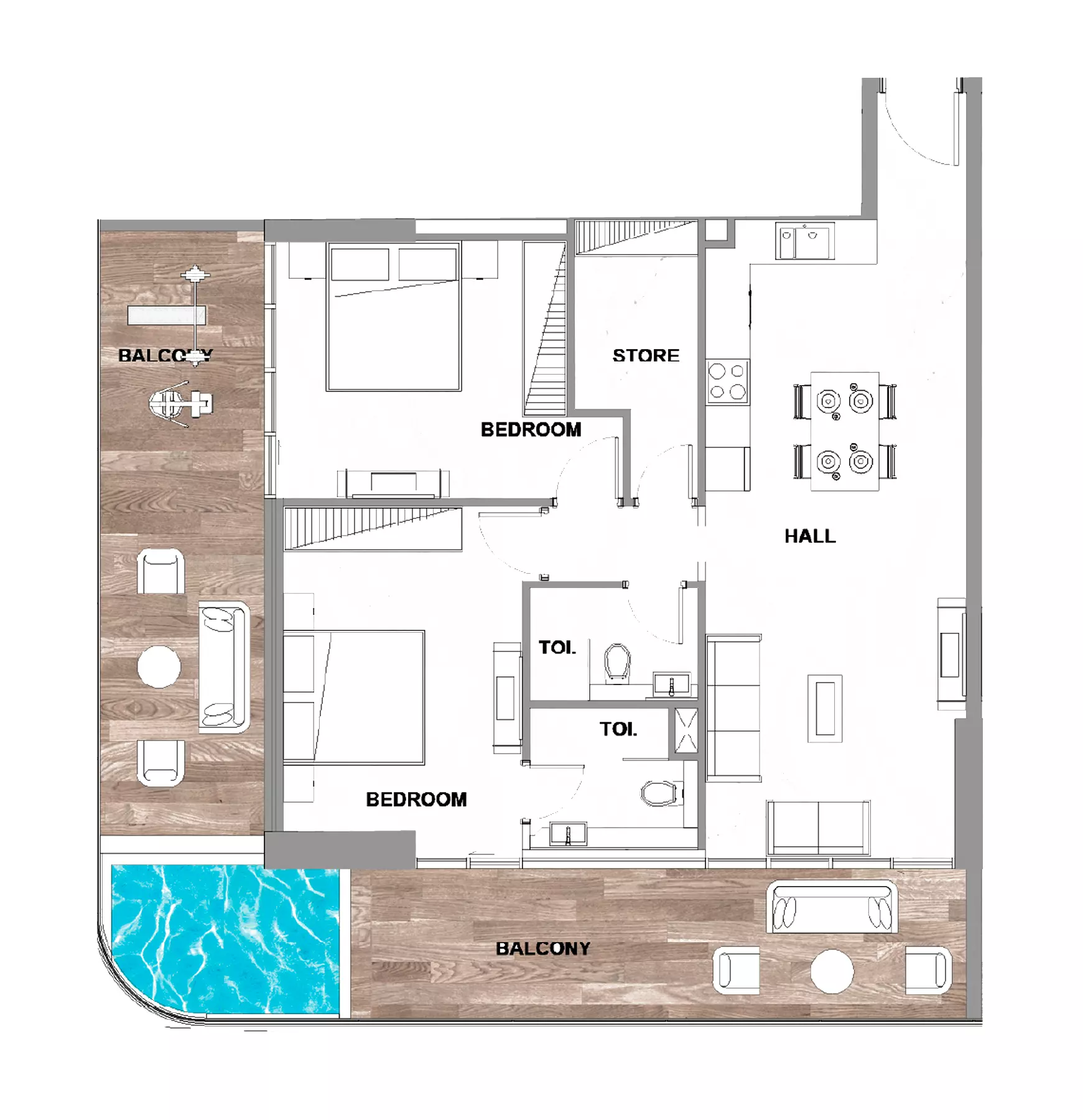typeSize floor plan for Peace Lagoons Phase 2 by Peace Homes Group