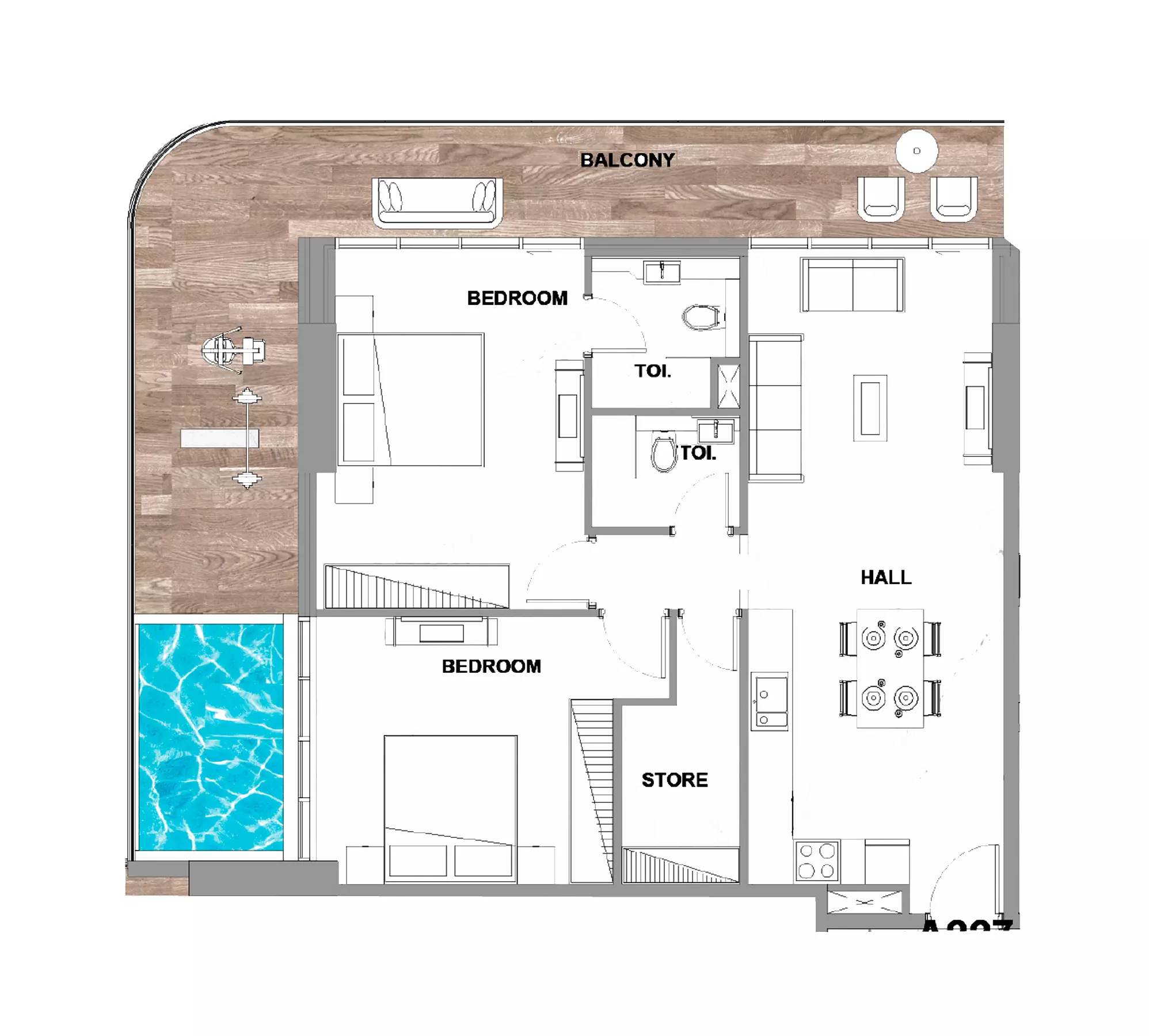 typeSize floor plan for Peace Lagoons Phase 2 by Peace Homes Group