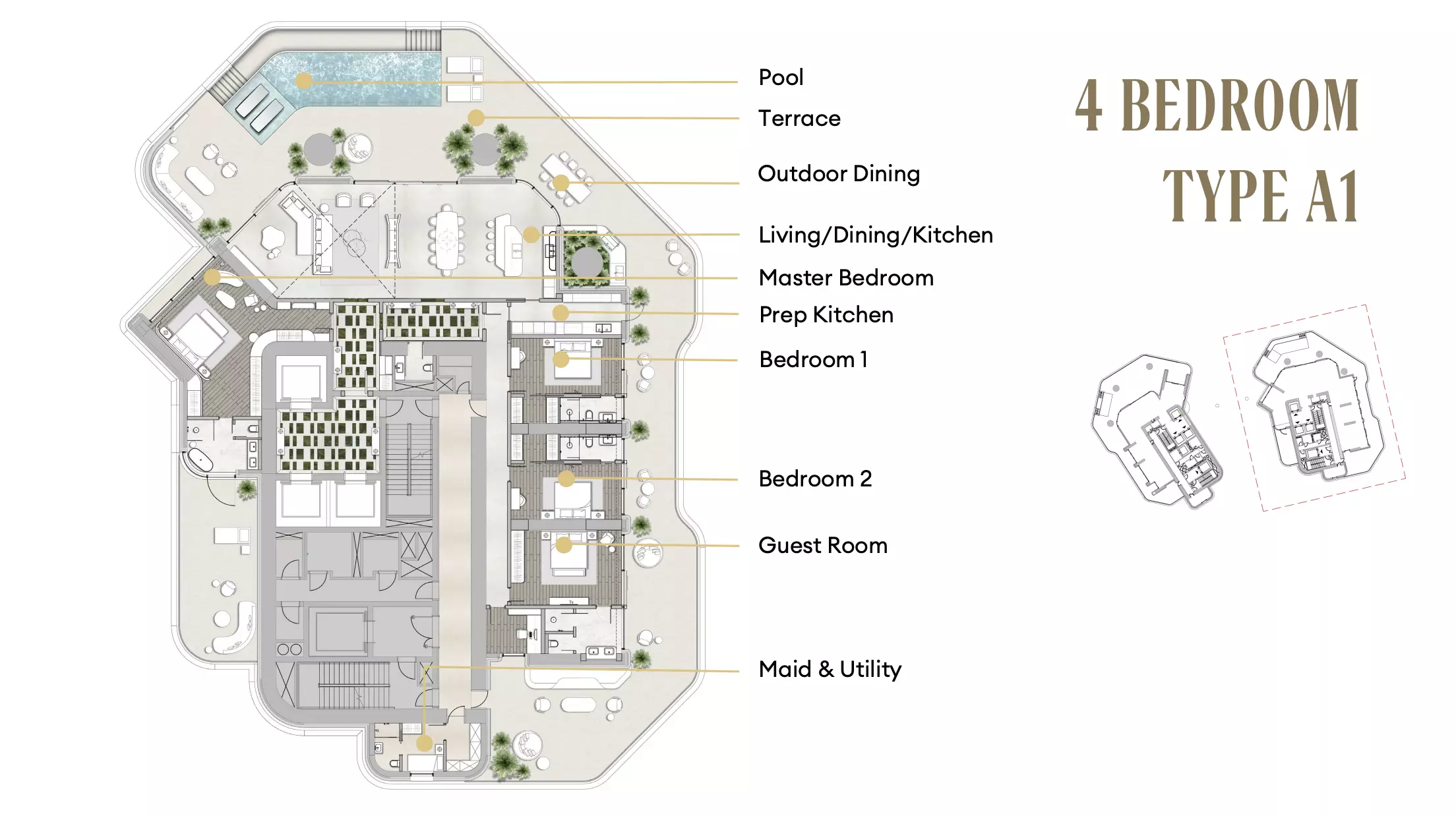 typeSize floor plan for Regent Residences