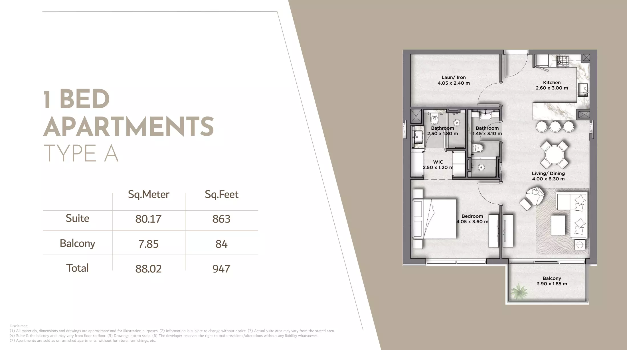 typeSize floor plan for Riviera Lodge Residences