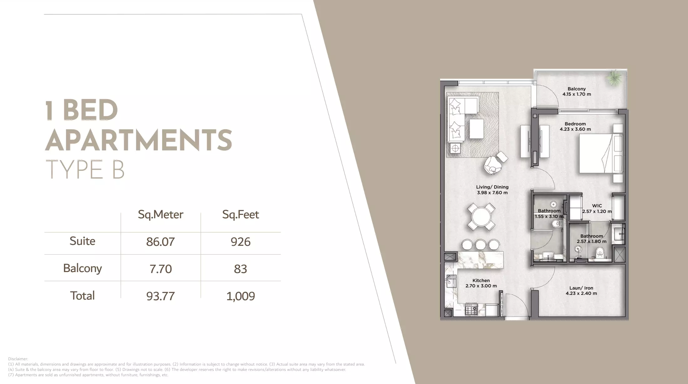typeSize floor plan for Riviera Lodge Residences
