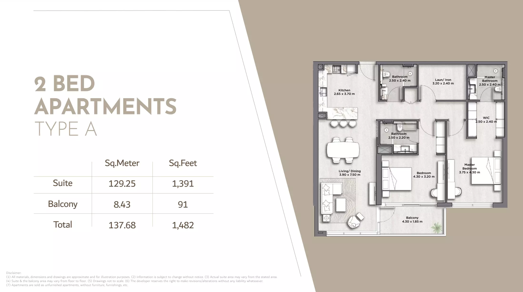 typeSize floor plan for Riviera Lodge Residences