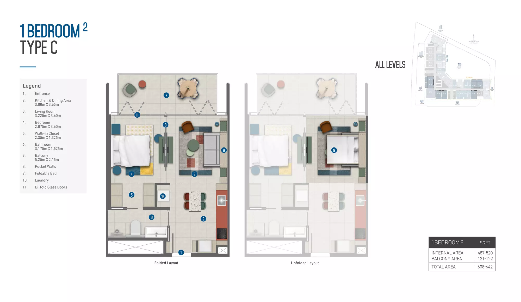 typeSize floor plan for Rove Home Marasi Drive By IRTH