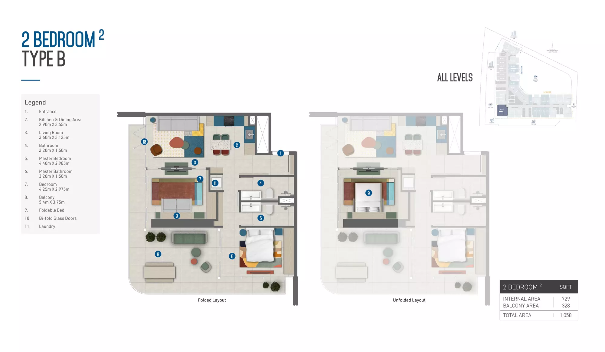 typeSize floor plan for Rove Home Marasi Drive By IRTH