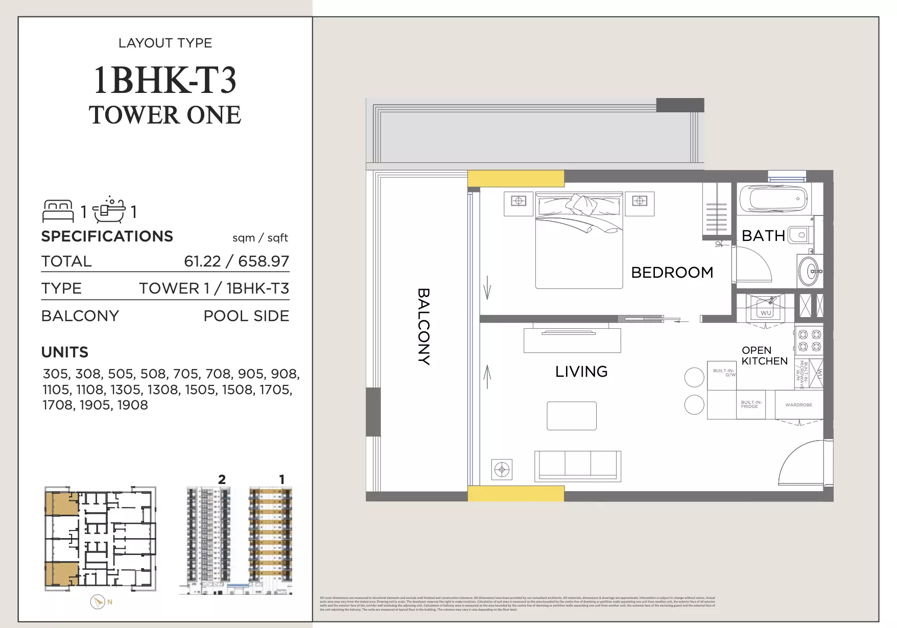 typeSize floor plan for Royal Regency Suites