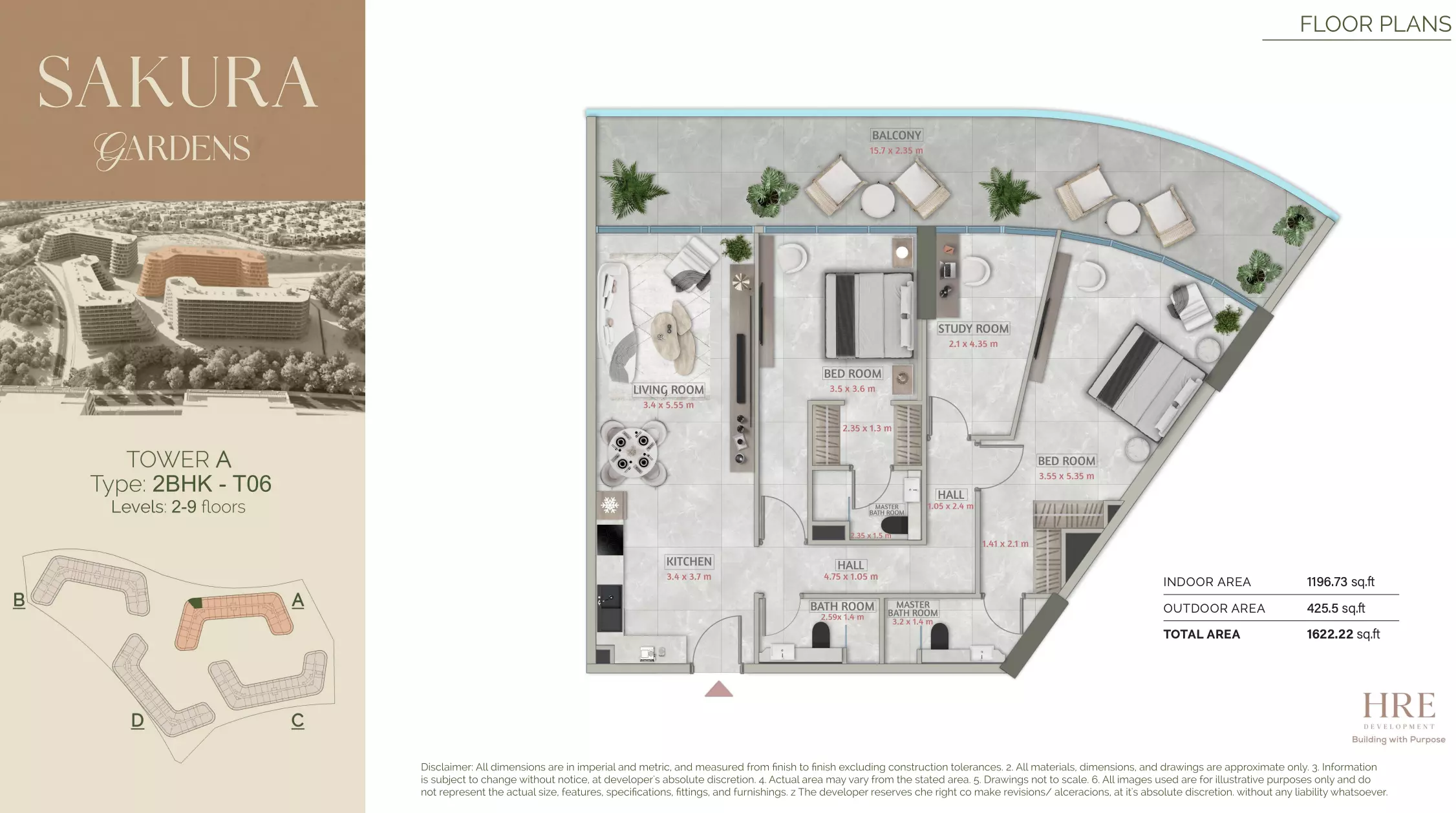 typeSize floor plan for Sakura Gardens