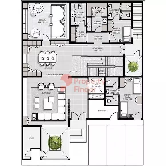 typeSize floor plan for Signature Mansions
