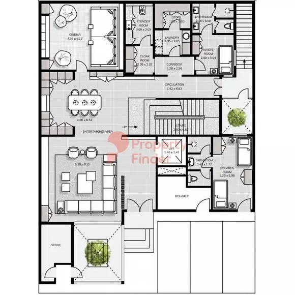 typeSize floor plan for Signature Mansions