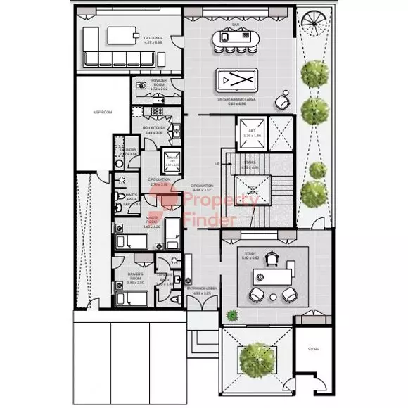 typeSize floor plan for Signature Mansions