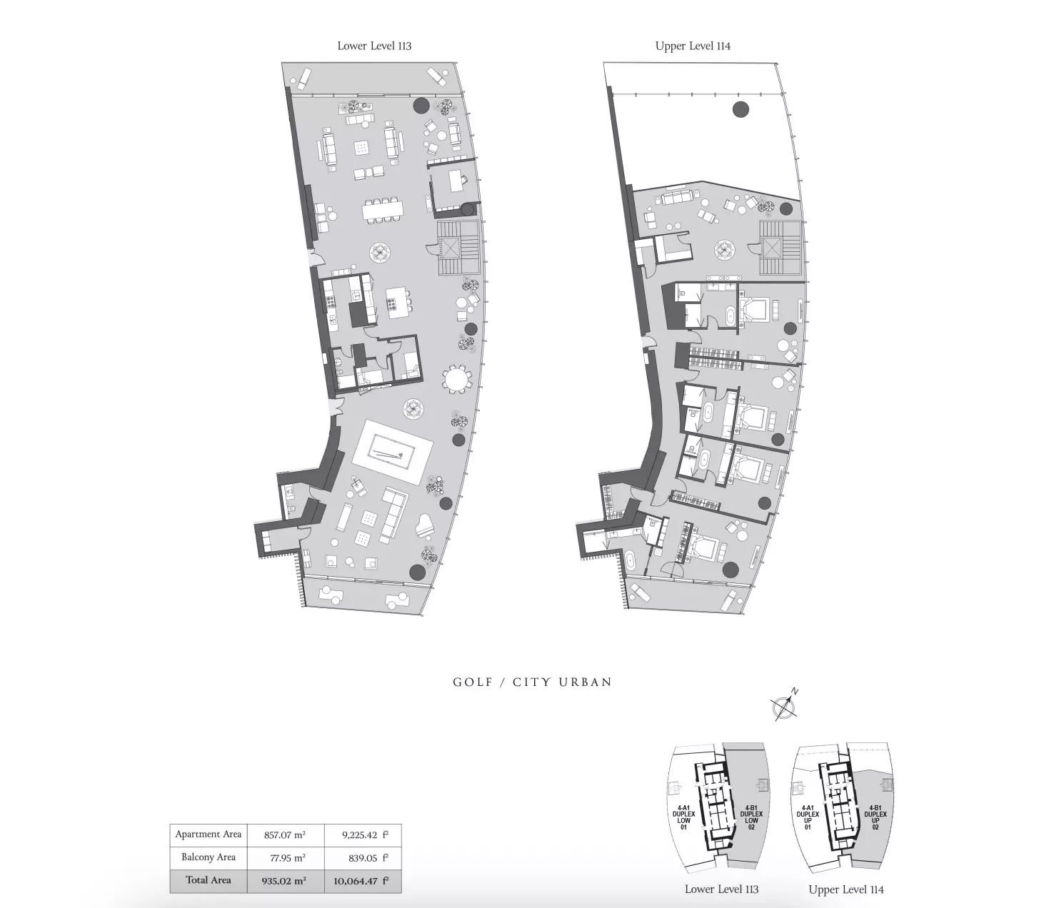 typeSize floor plan for Six Senses Residences Dubai Marina