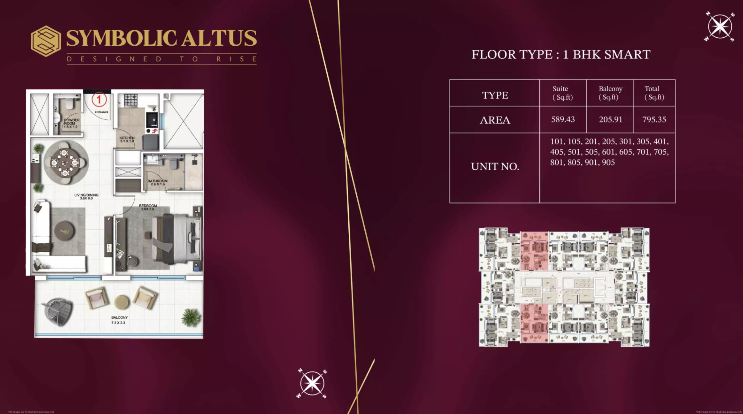 typeSize floor plan for Symbolic Altus
