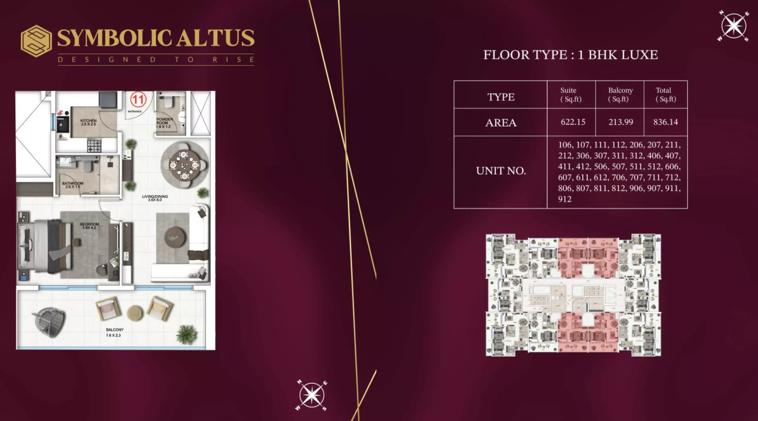 typeSize floor plan for Symbolic Altus