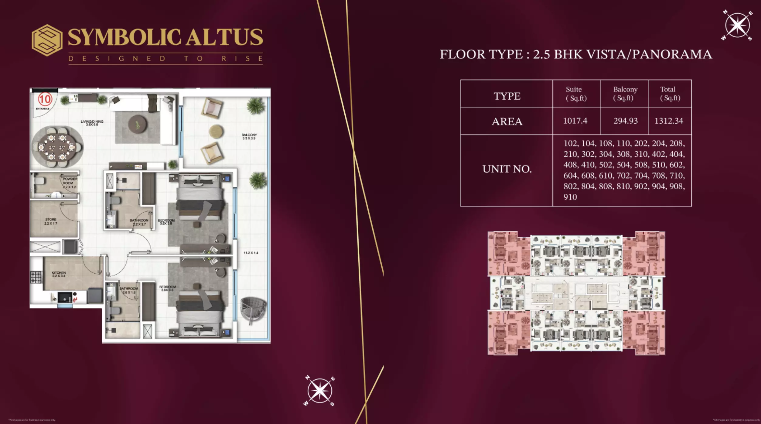 typeSize floor plan for Symbolic Altus