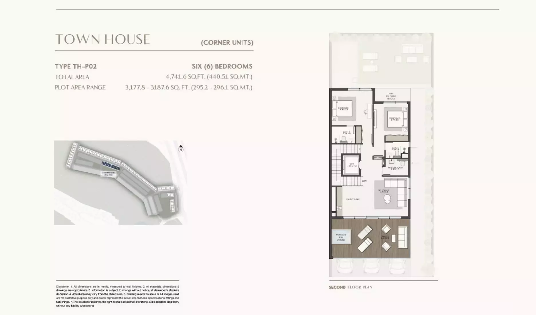 typeSize floor plan for Terra Golf Collection Phase 2 By Taraf Properties