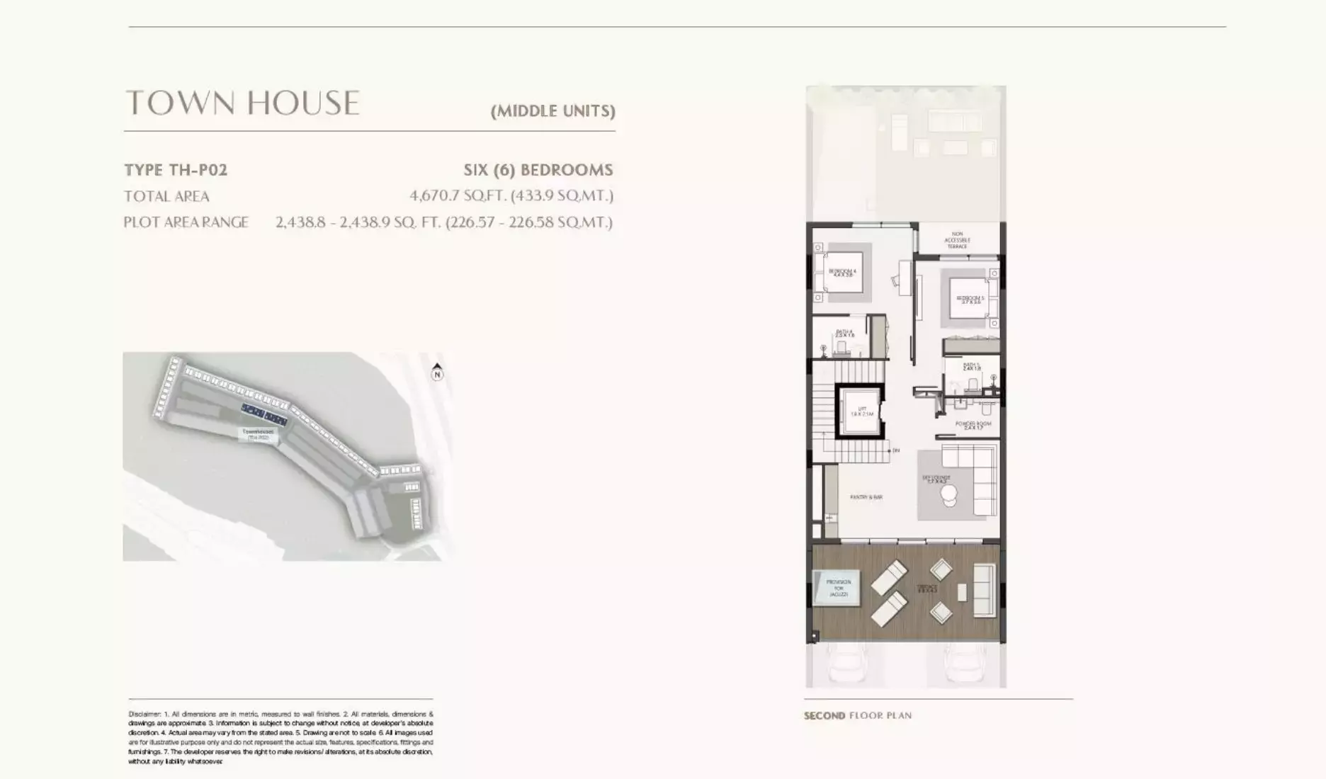 typeSize floor plan for Terra Golf Collection Phase 2 By Taraf Properties