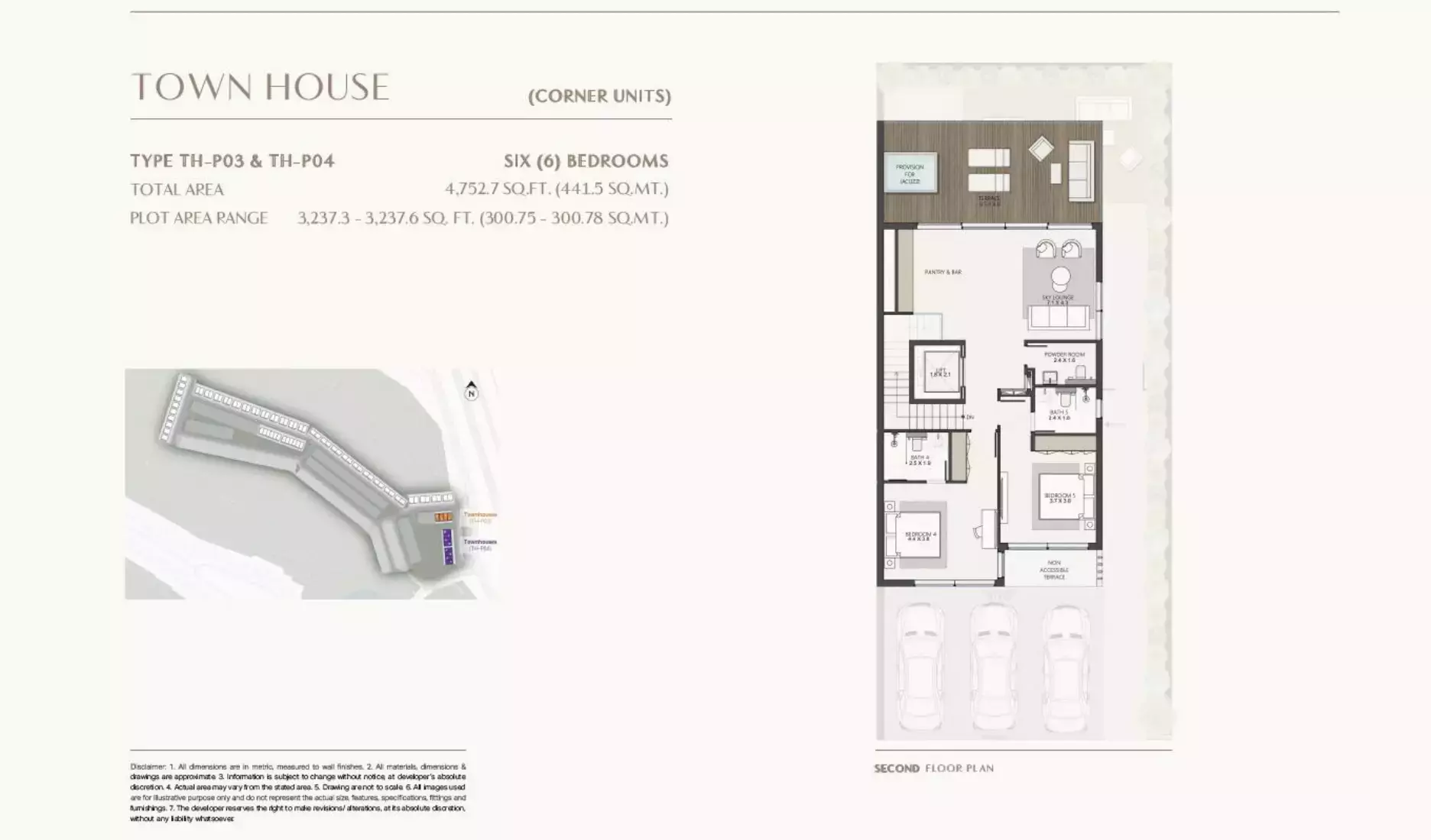 typeSize floor plan for Terra Golf Collection Phase 2 By Taraf Properties