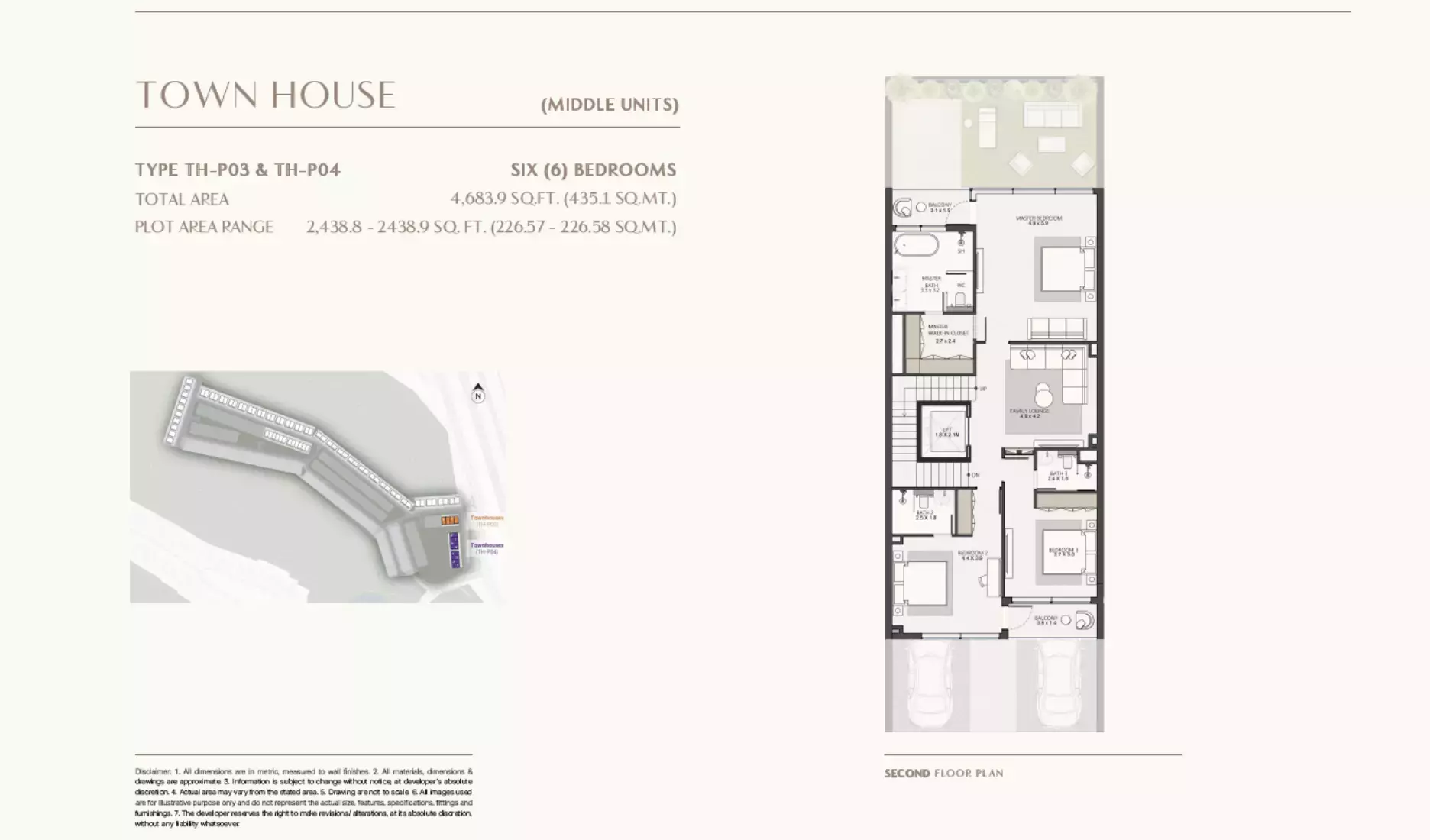 typeSize floor plan for Terra Golf Collection Phase 2 By Taraf Properties