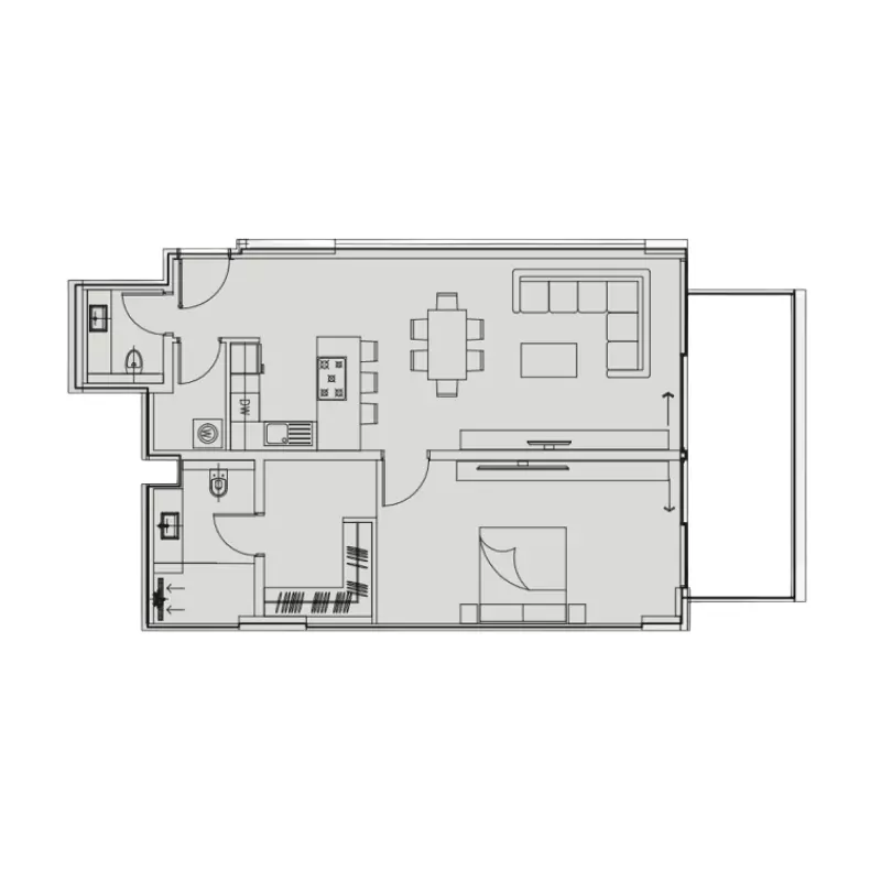 typeSize floor plan for The 100
