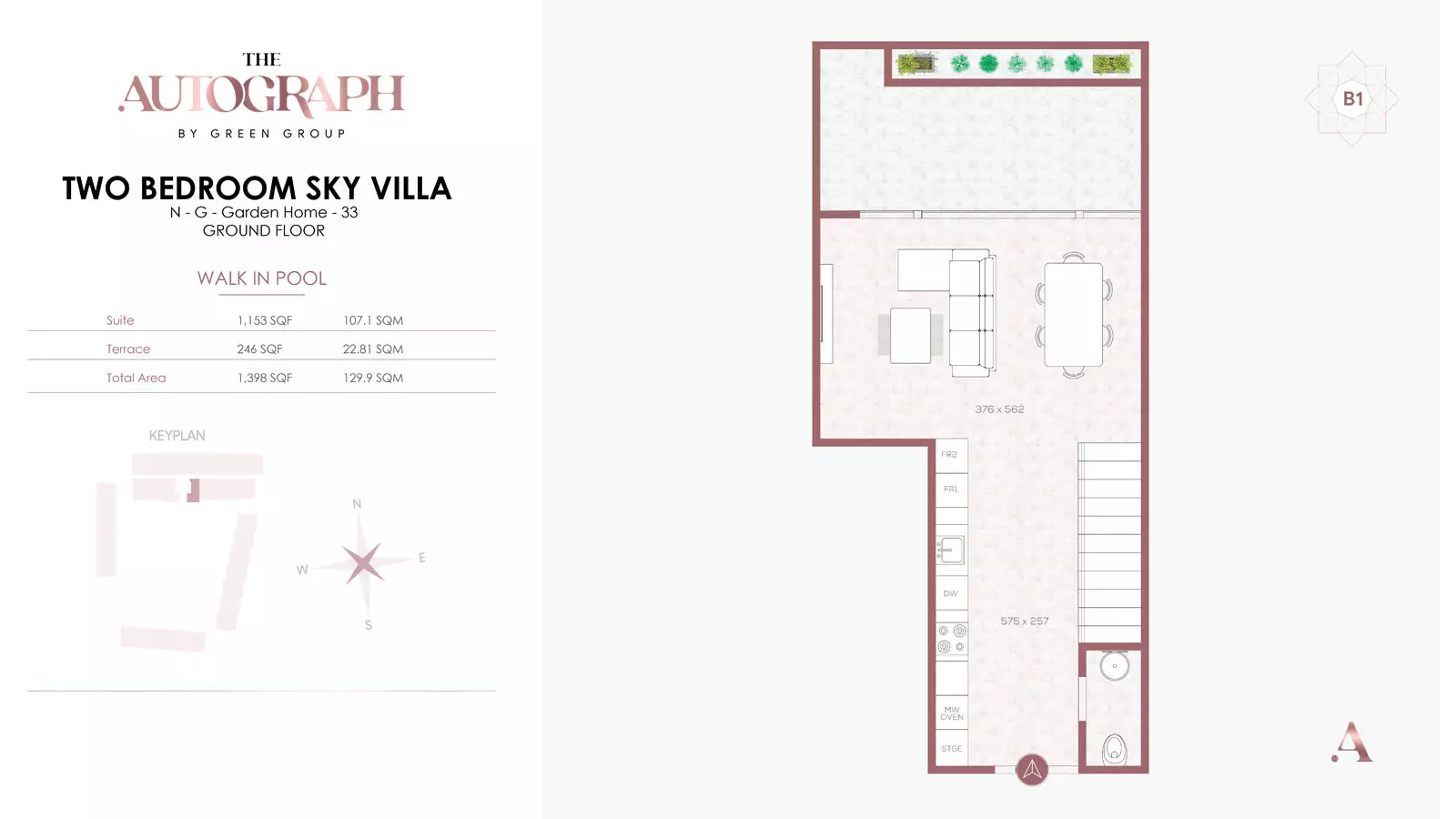 typeSize floor plan for The Autograph