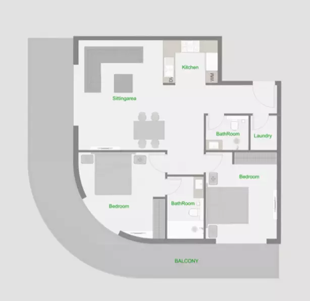 typeSize floor plan for The Central Downtown