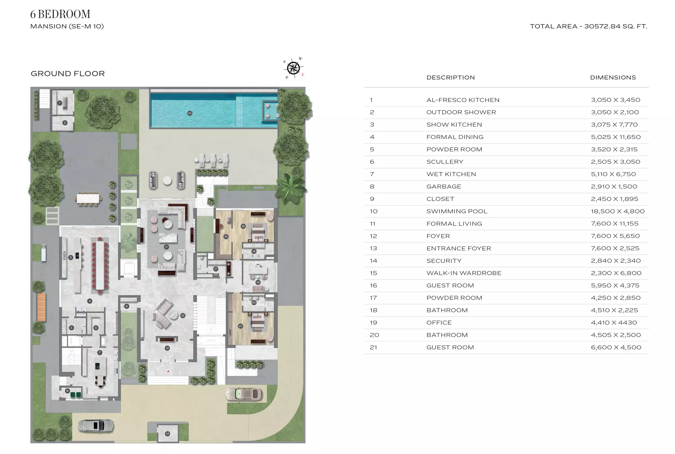 typeSize floor plan for The Mansions