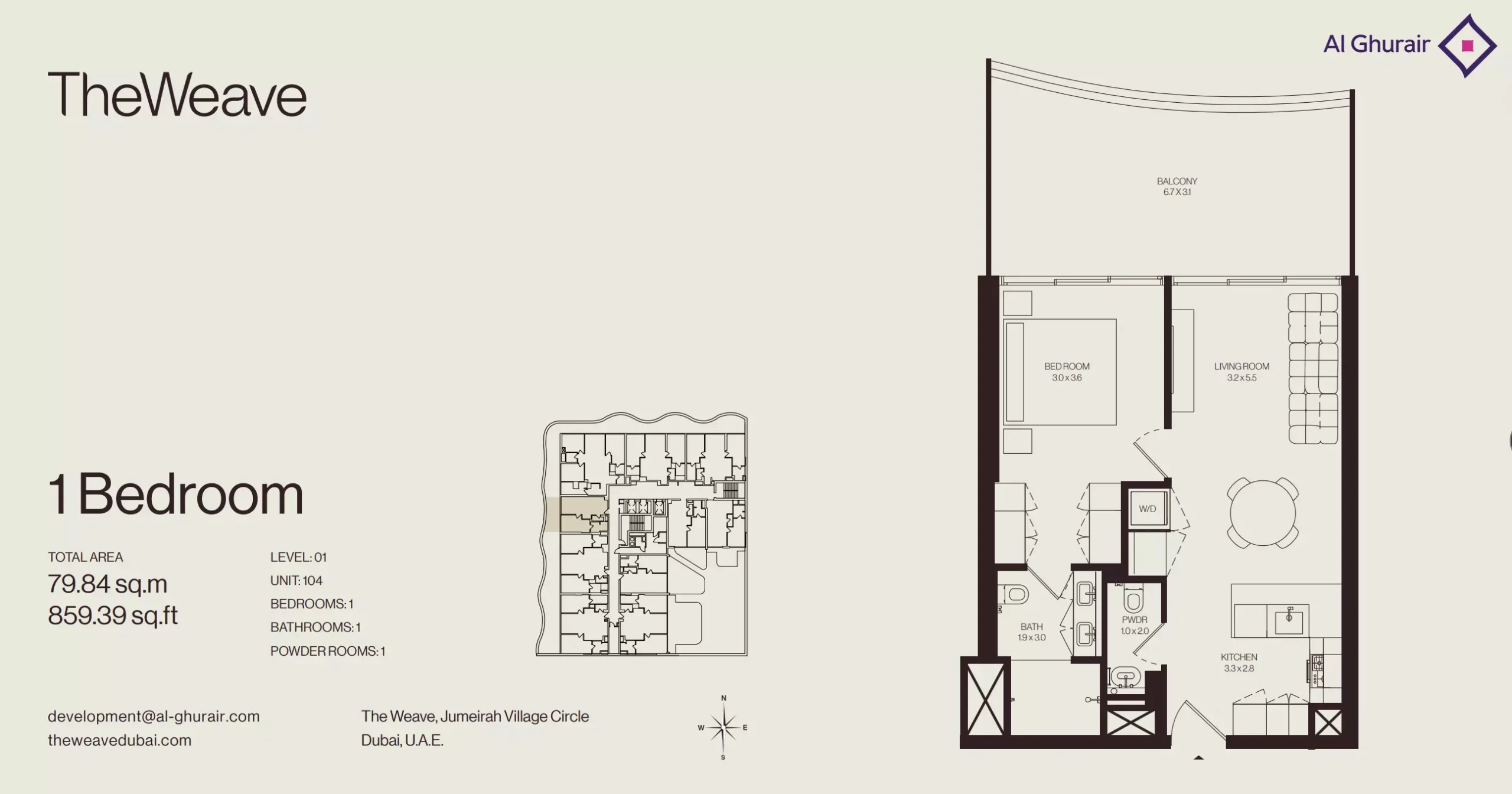 typeSize floor plan for The Weave