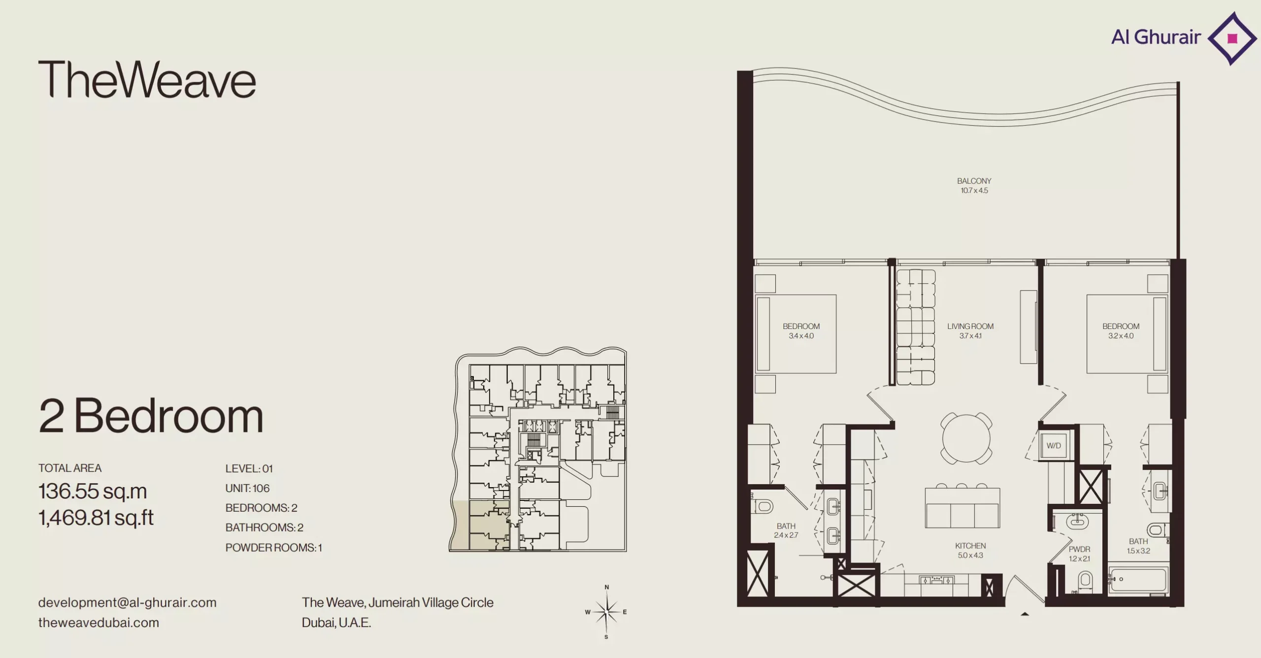 typeSize floor plan for The Weave