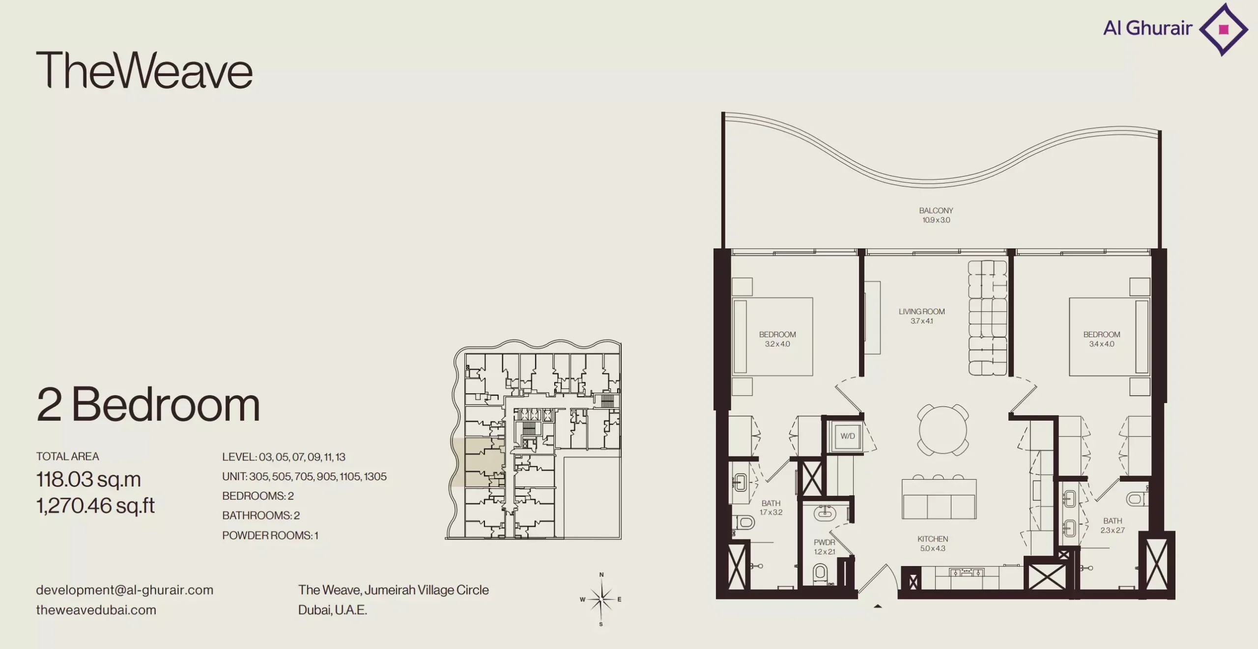 typeSize floor plan for The Weave