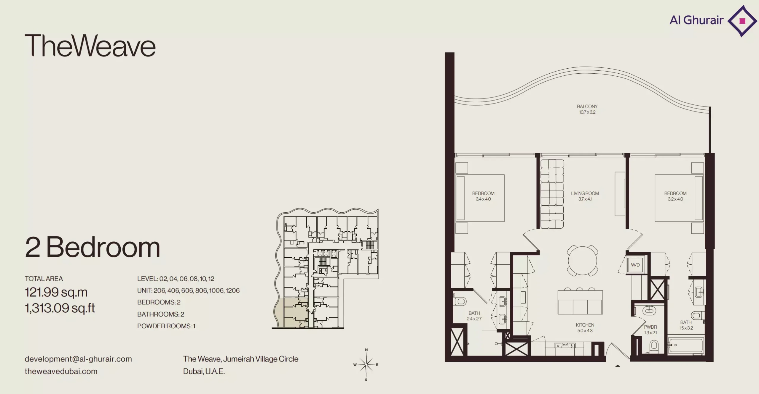 typeSize floor plan for The Weave