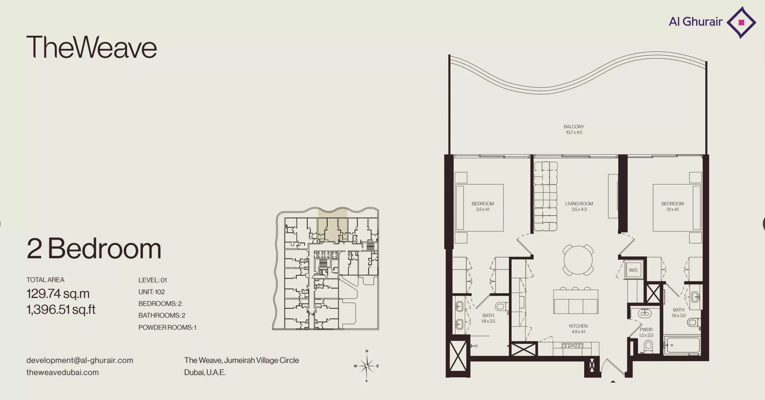typeSize floor plan for The Weave