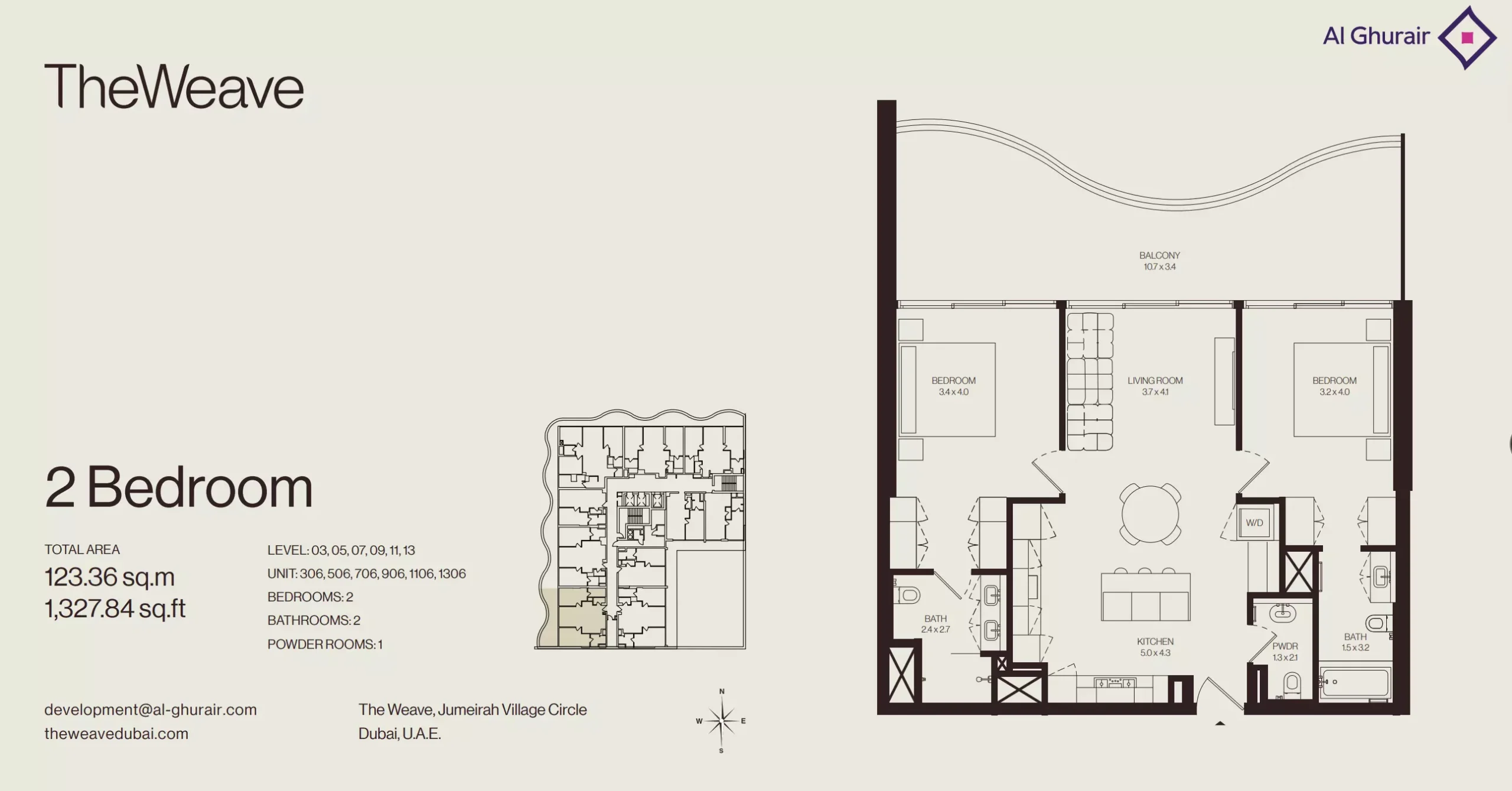 typeSize floor plan for The Weave