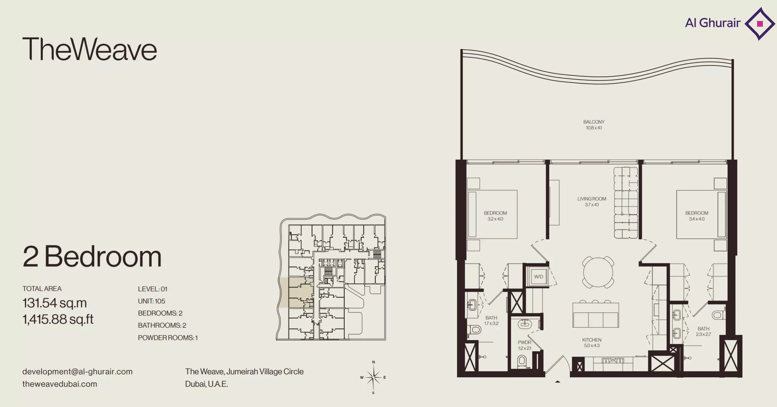 typeSize floor plan for The Weave