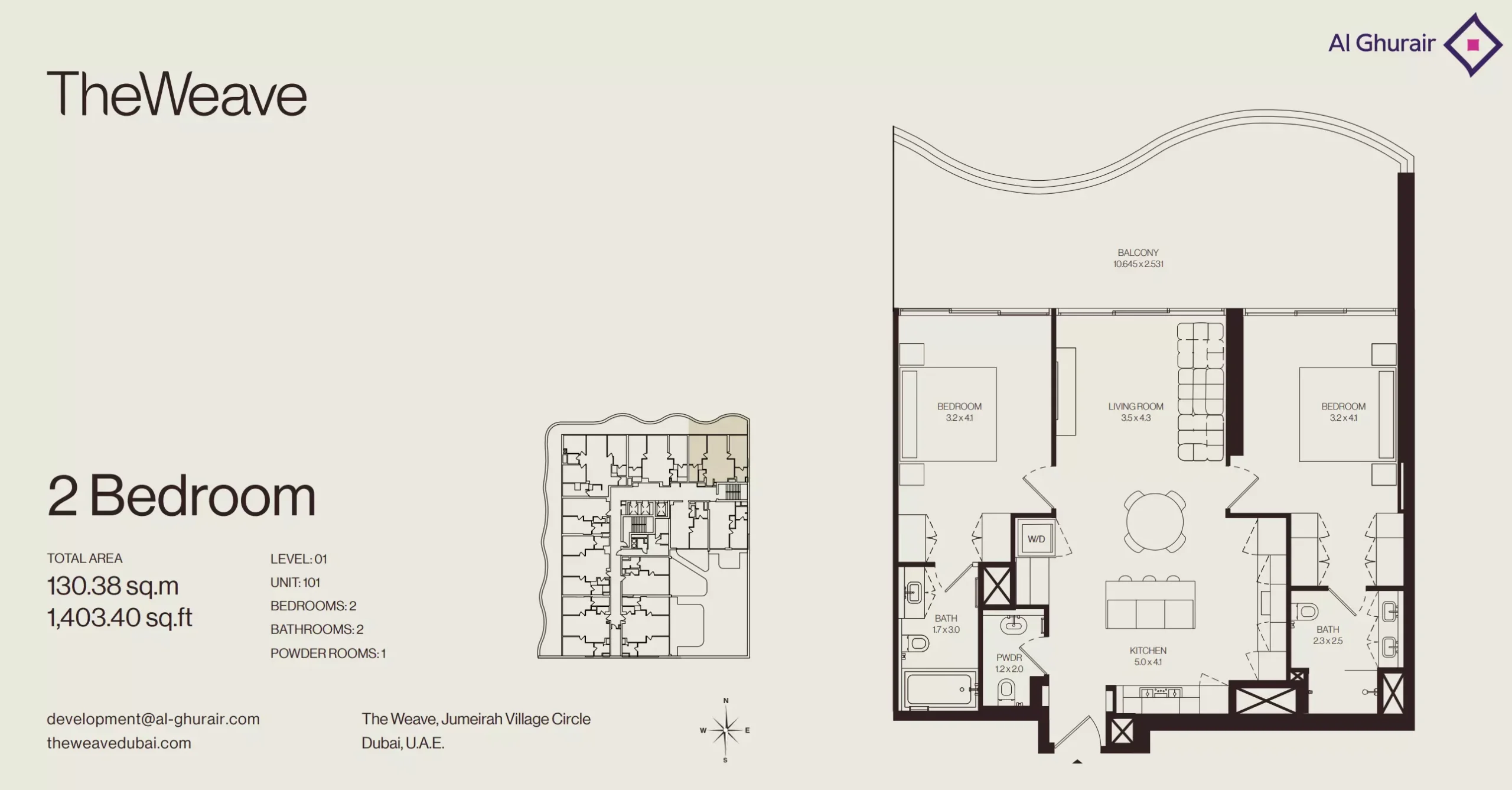 typeSize floor plan for The Weave