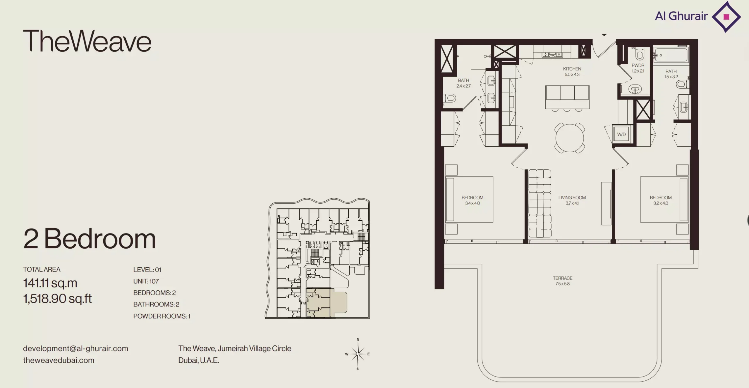 typeSize floor plan for The Weave