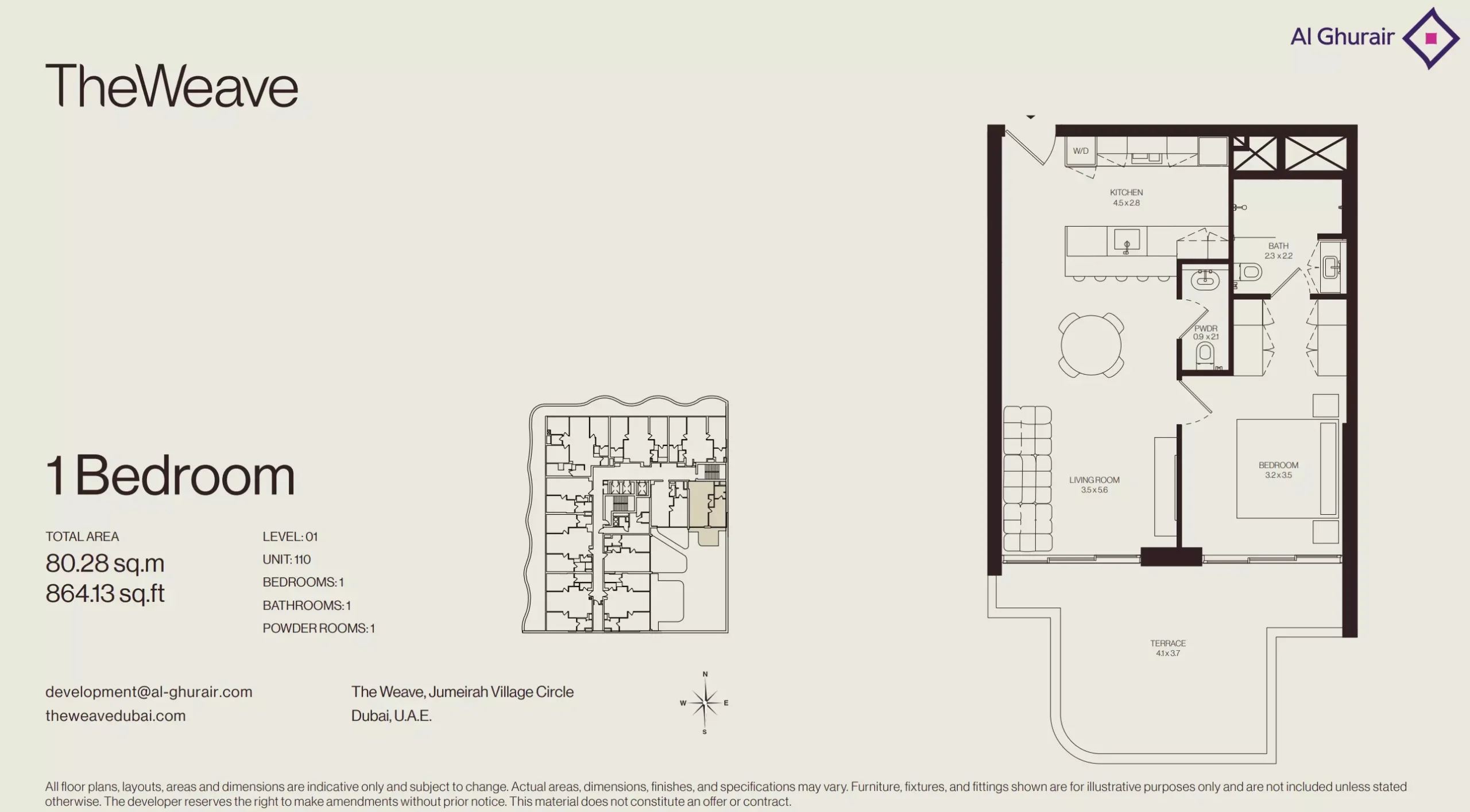 typeSize floor plan for The Weave