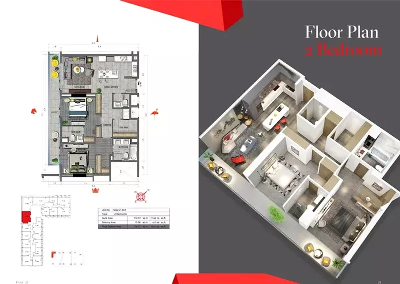 typeSize floor plan for Tonino Lamborghini 4