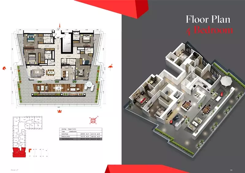 typeSize floor plan for Tonino Lamborghini 4