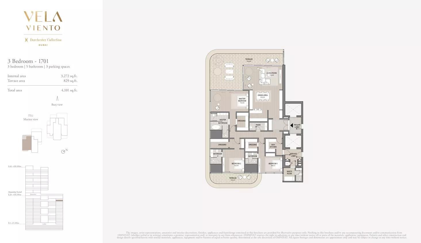 typeSize floor plan for Vela Viento