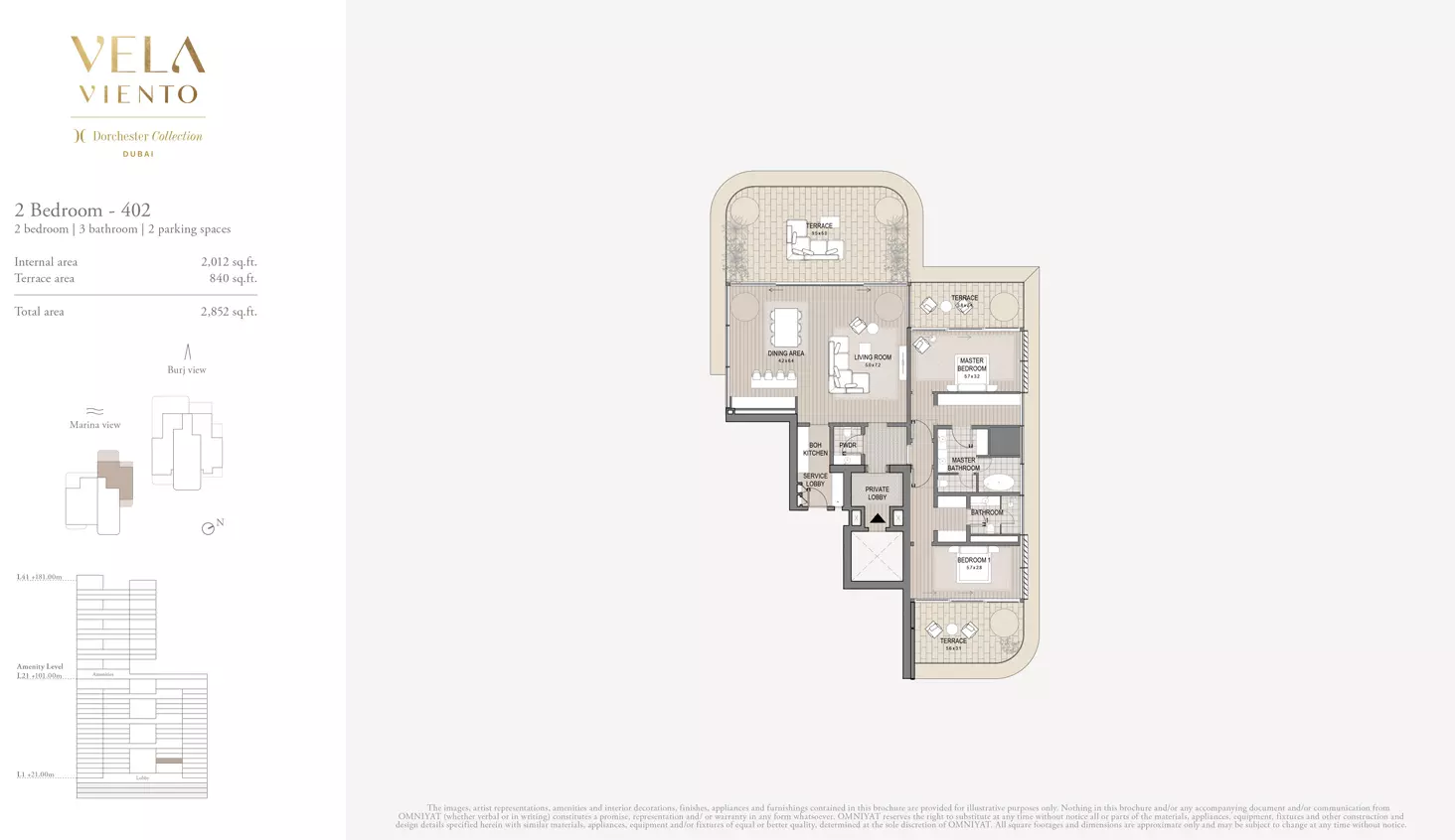 typeSize floor plan for Vela Viento