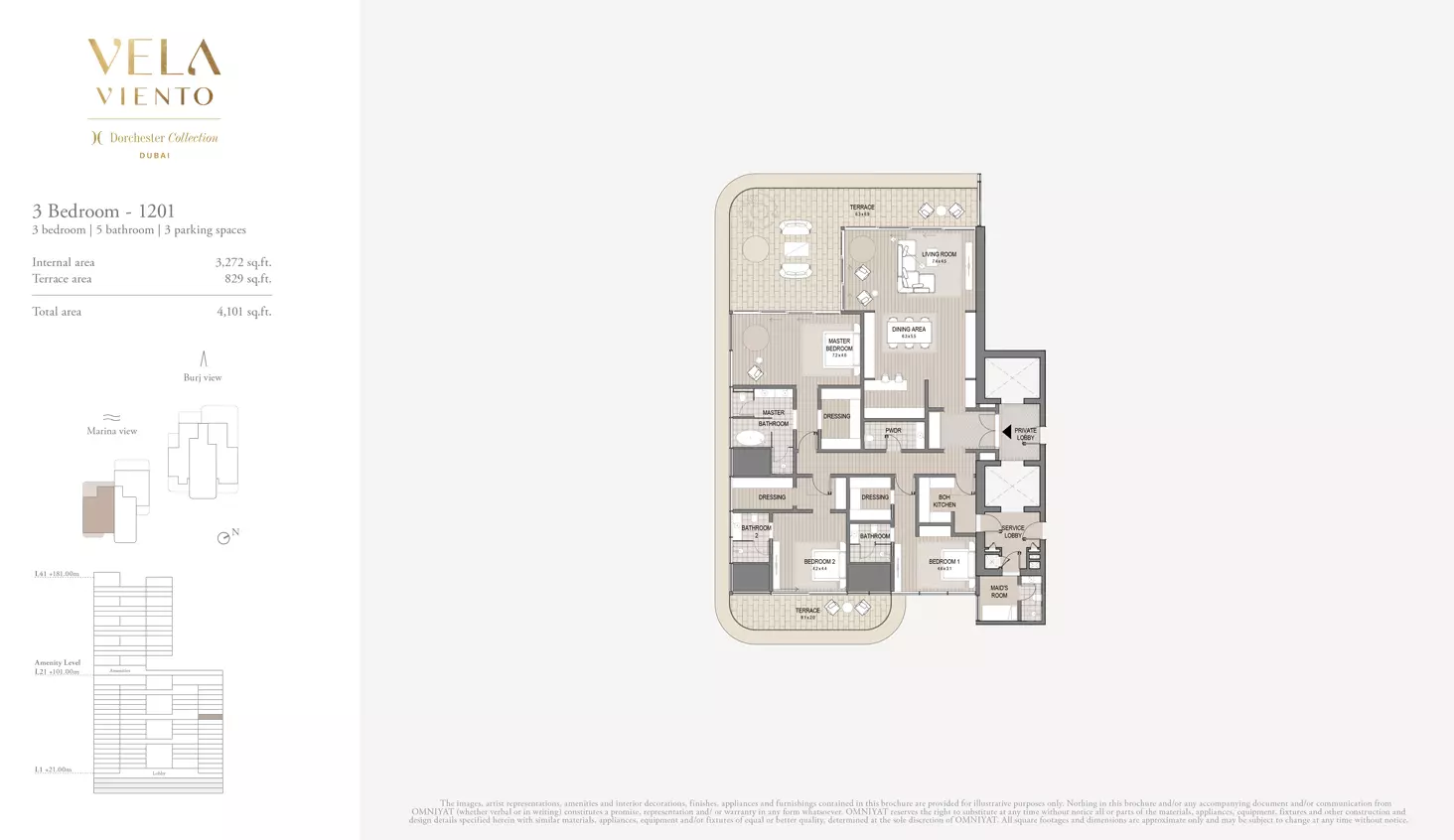 typeSize floor plan for Vela Viento