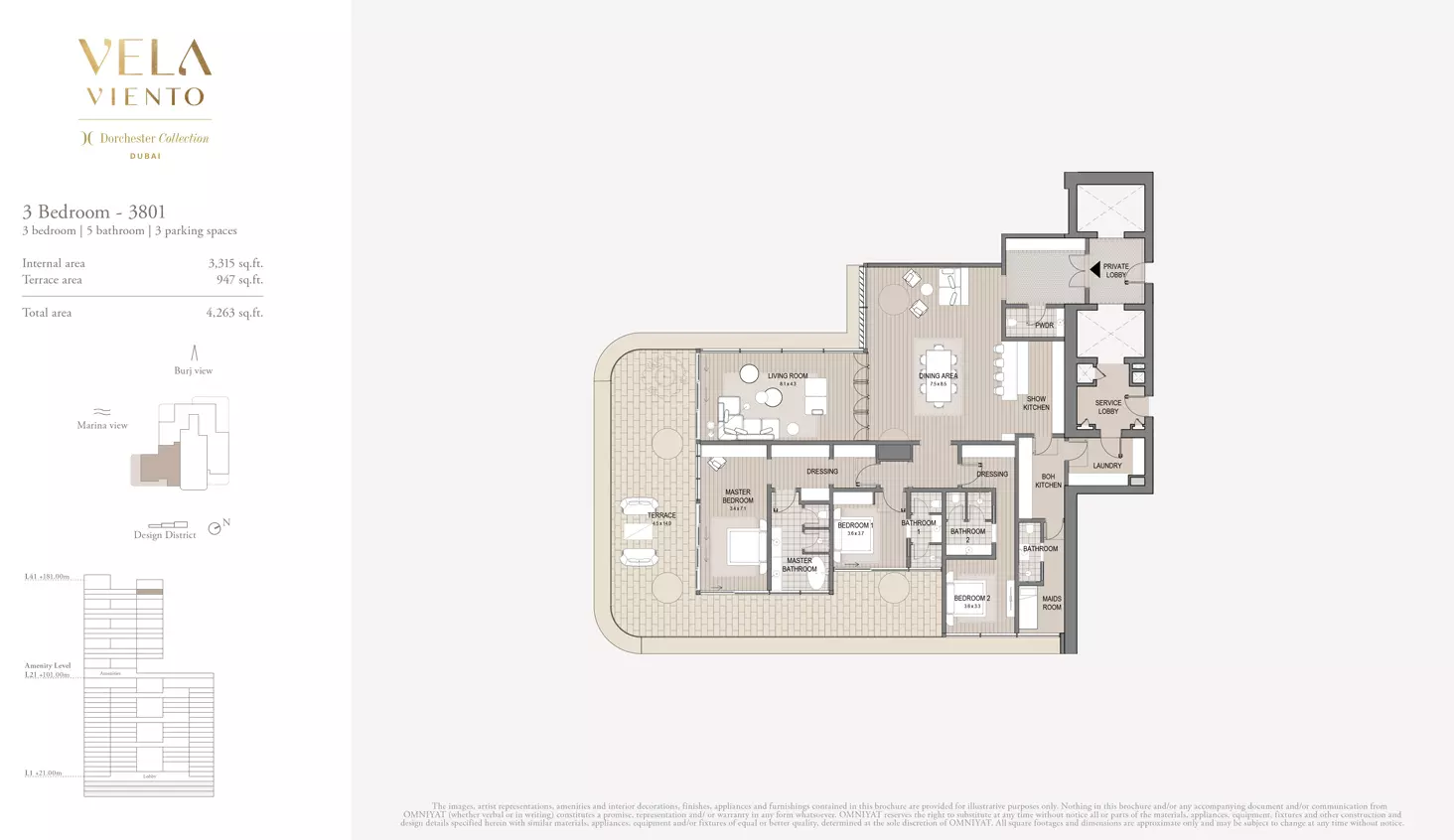 typeSize floor plan for Vela Viento
