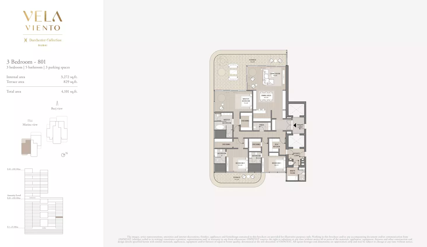 typeSize floor plan for Vela Viento